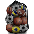 Extra Large Mesh Sports Ball Bag Drawstring Backpack with Zipper Pocket for Soccer Basketball Volleyball Football Gym Training T