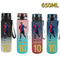 650ml Football Star Water Cup Lamine Yamal Portable Outdoor Large Capacity Sports Fitness Flip Cover Drinking Bottle Fans Gifts
