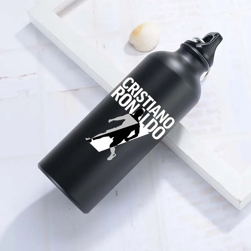 CR7 Cristiano Ronaldo Aluminum Metal Sports Kettle Men Women Portable Hiking Buckle Insulated Cup Outdoor Travel Water Bottle