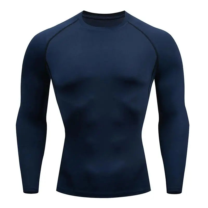 Compression Running Shirt Men Quick Dry Long Sleeve Sportswear For Male Gym Clothing Fitness Tee Training Workout Muscle Top