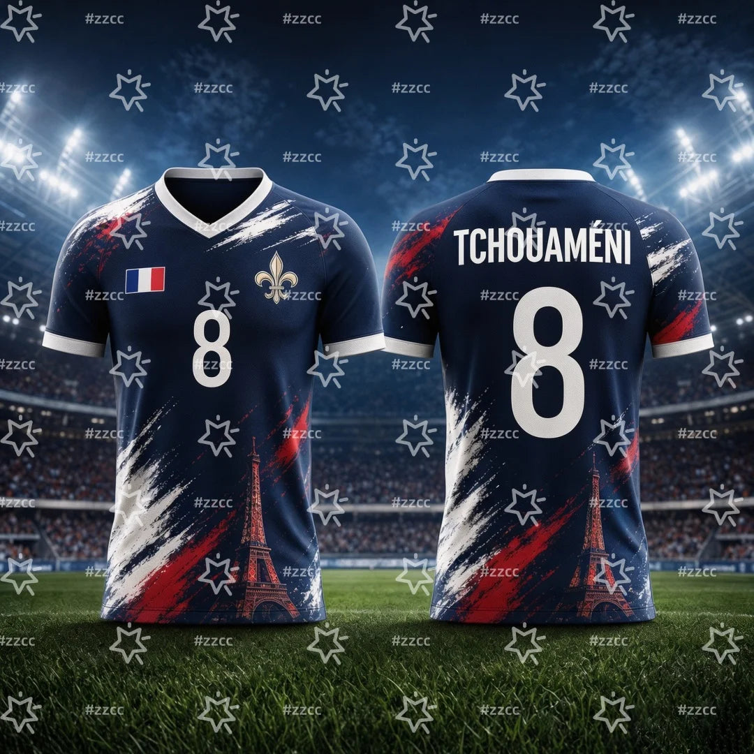 2026 Mbappé No.10 football jersey France fan gift match Training kit Summer Sports Men's T-Shirt Kid's Clothing Tee Woman ﻿