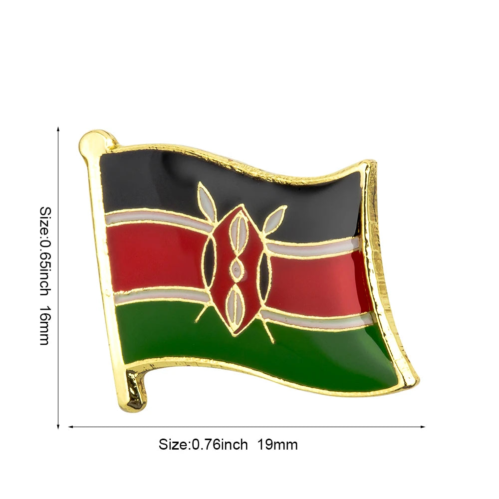 Haiti South Korea Turkey Netherlands Honduras Djibouti Kyrgyzstan Guinea Guinea-Bissau Canada Flag Badge Lapel Pins Brooch