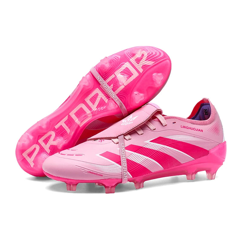 New Men Sport Soccer Shoes Training Boys Football Boots Outdoor Adult Long Spikes Non Slip Cleats Breathable Match Comfortable