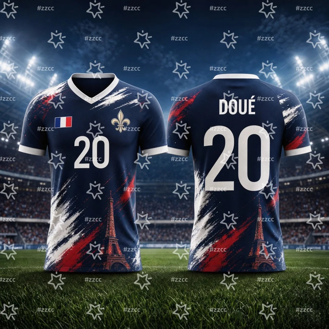 2026 Mbappé No.10 football jersey France fan gift match Training kit Summer Sports Men's T-Shirt Kid's Clothing Tee Woman ﻿