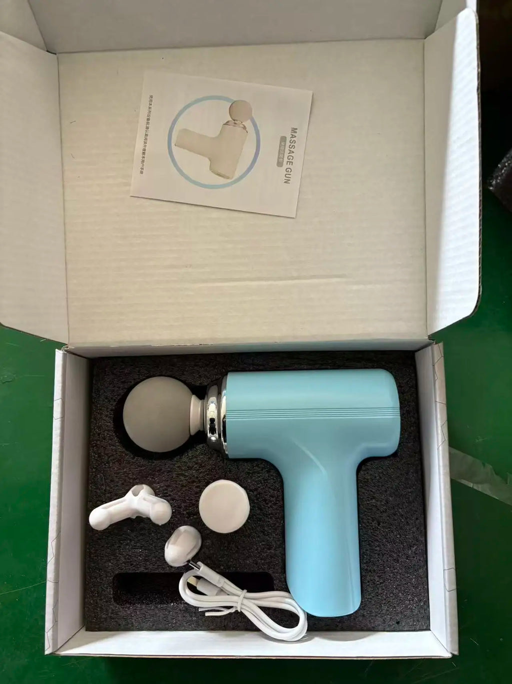 Portable Deep Tissue Massage Gun – 4 Interchangeable Heads & LED Display