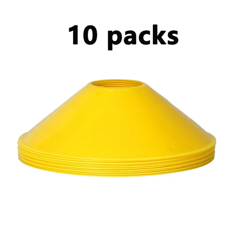 10pcs Football Training Sign Disk Obstacle Sign Cone Kids/Adult Agility Exercise Obstacle Avoidance Football Sports Accessories