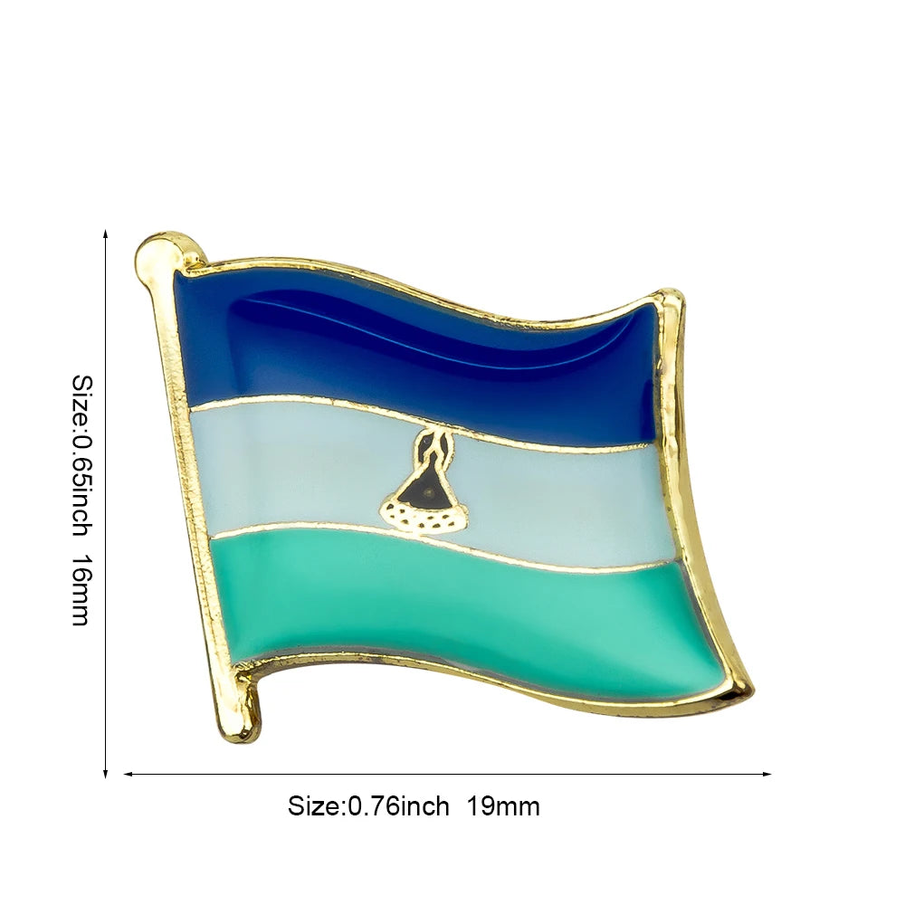 Haiti South Korea Turkey Netherlands Honduras Djibouti Kyrgyzstan Guinea Guinea-Bissau Canada Flag Badge Lapel Pins Brooch