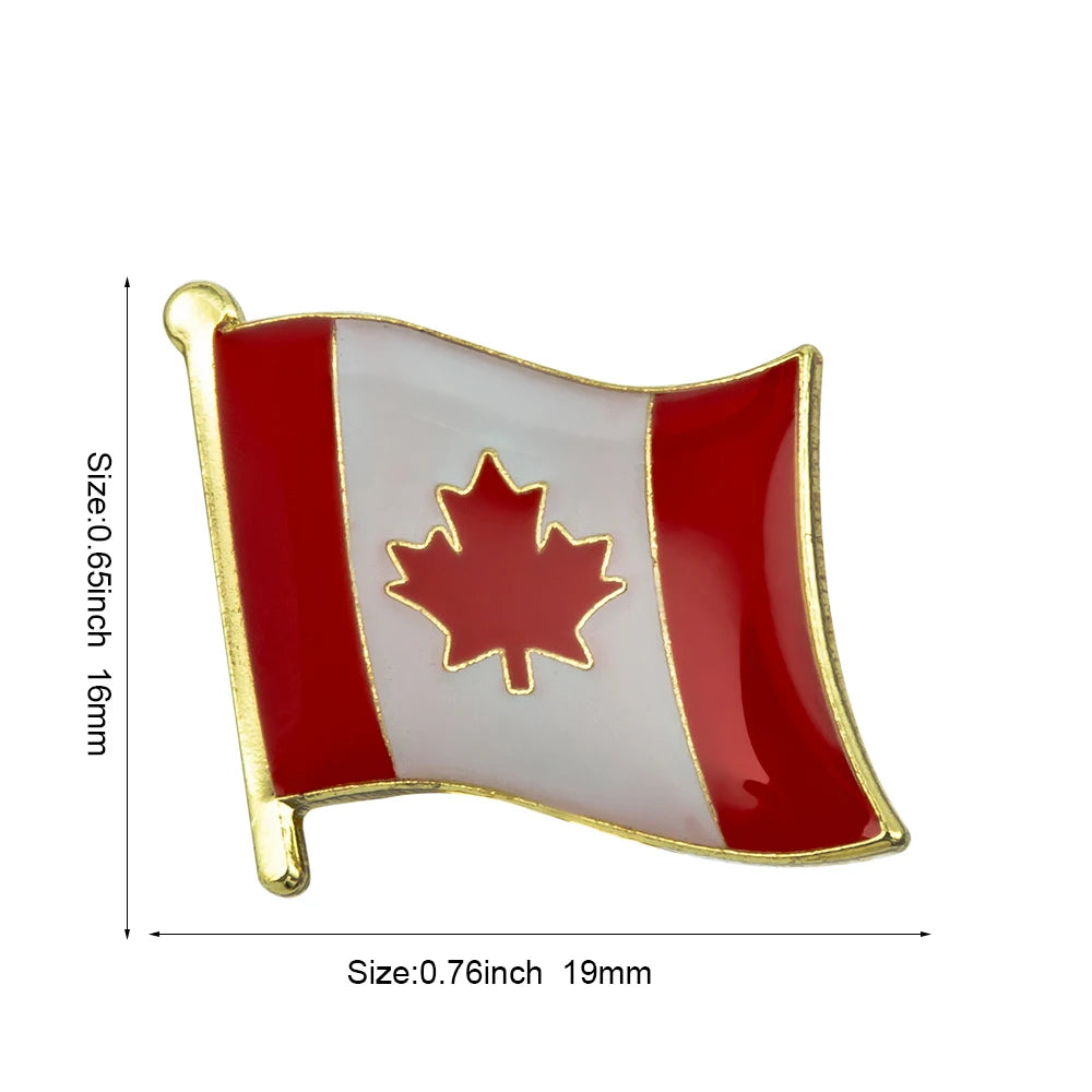 Haiti South Korea Turkey Netherlands Honduras Djibouti Kyrgyzstan Guinea Guinea-Bissau Canada Flag Badge Lapel Pins Brooch