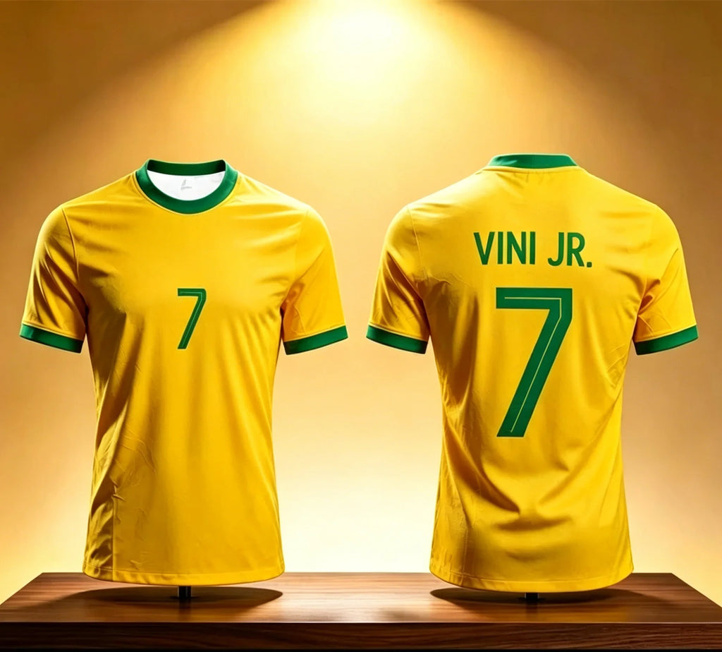 Neymar & VINI JR 3D Printed Football Jersey For Men Women Summer Fashion Sports Quick-dry Breathable Shorts Sleeve Soccer Tees