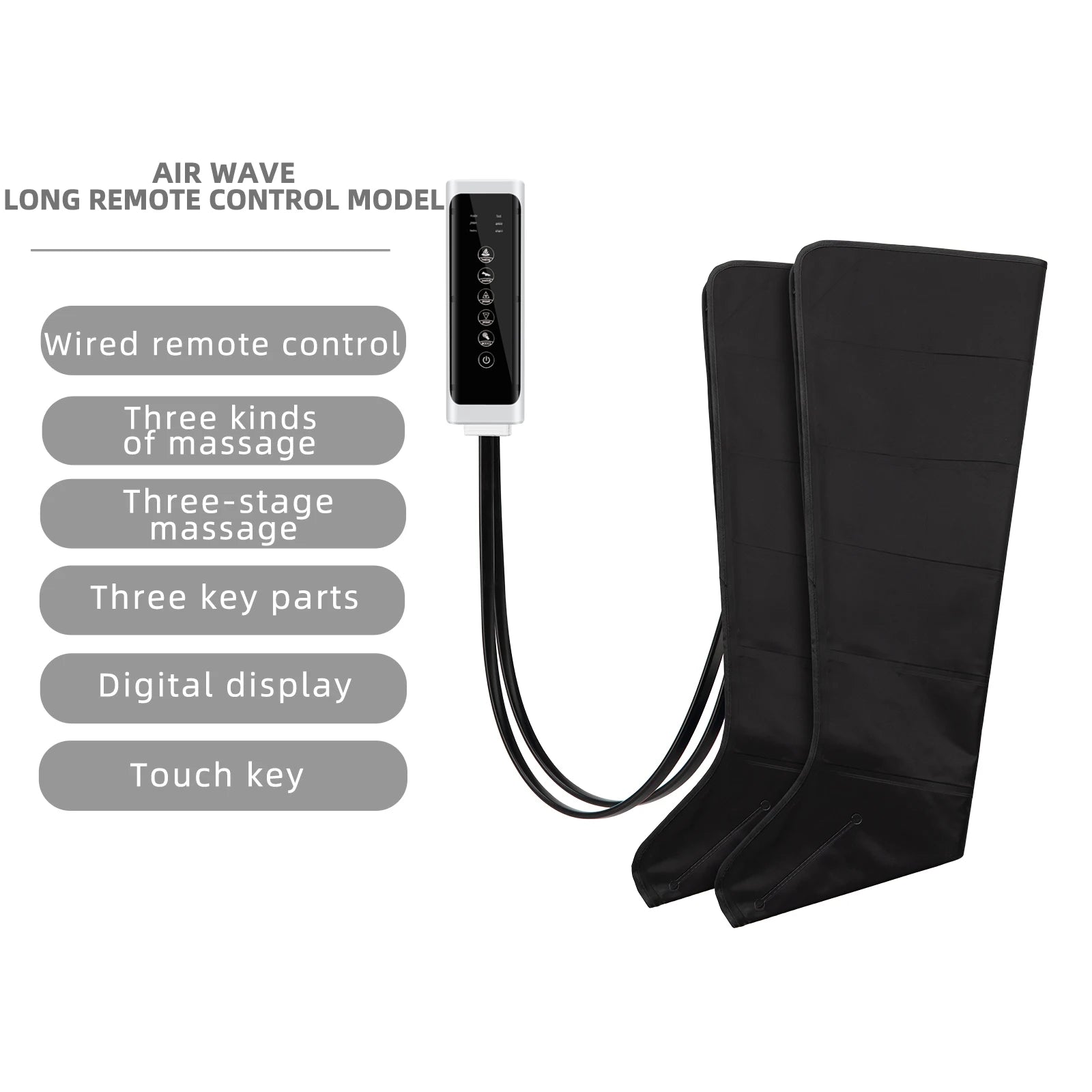 Air Compression Leg Massager with Heat Therapy