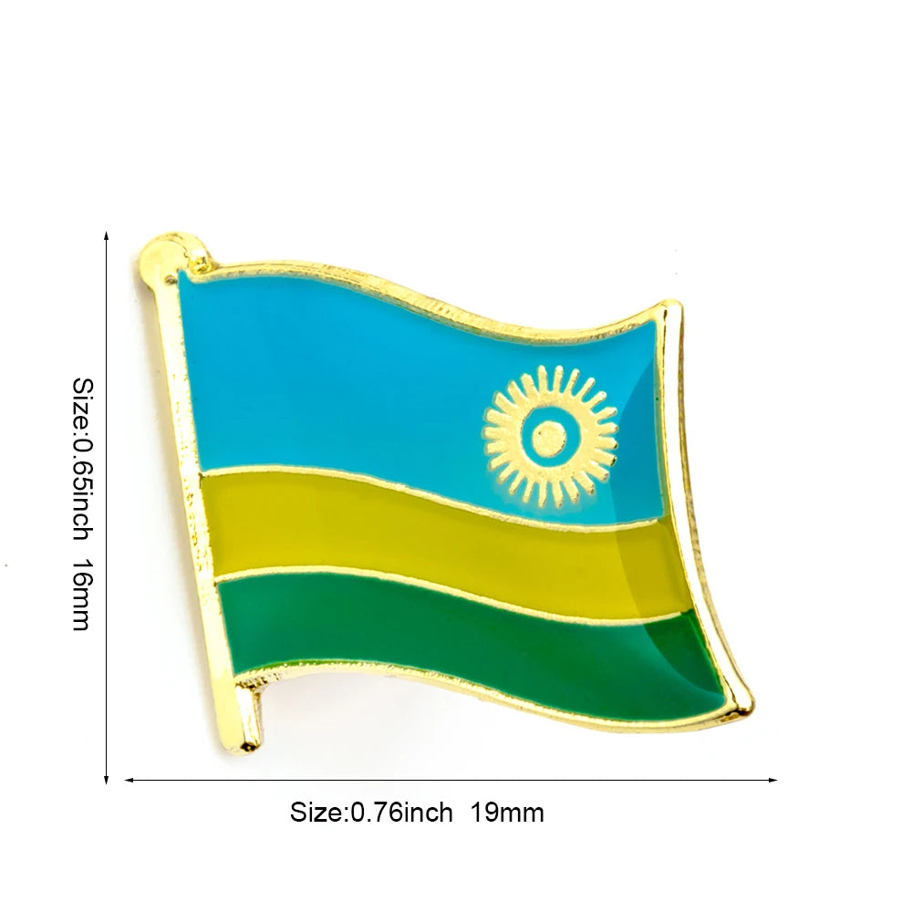 Haiti South Korea Turkey Netherlands Honduras Djibouti Kyrgyzstan Guinea Guinea-Bissau Canada Flag Badge Lapel Pins Brooch