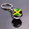 North American Countries Flag Keychains Glass Ball Keyring United States Mexico Canada Country National Flag Jewelry Key Chains