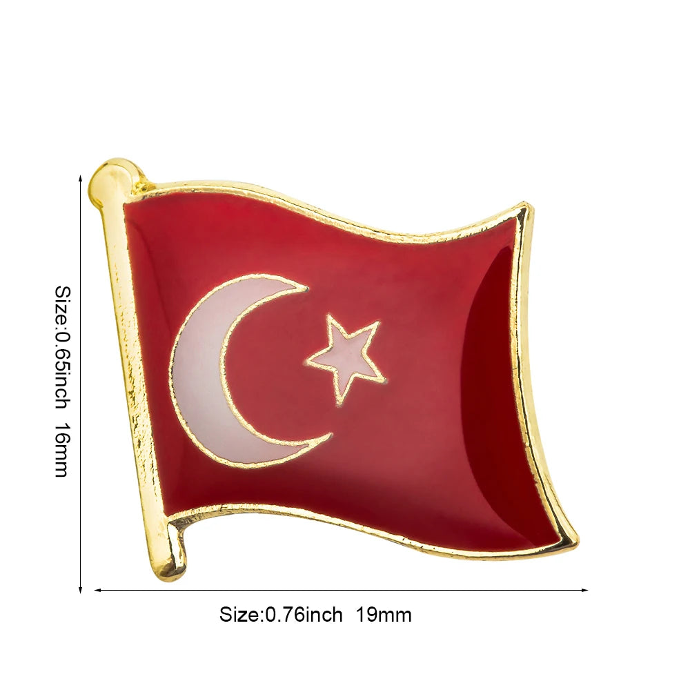 Haiti South Korea Turkey Netherlands Honduras Djibouti Kyrgyzstan Guinea Guinea-Bissau Canada Flag Badge Lapel Pins Brooch