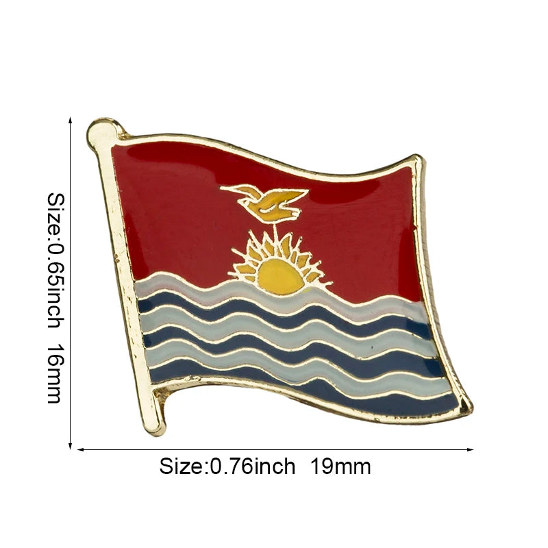 Haiti South Korea Turkey Netherlands Honduras Djibouti Kyrgyzstan Guinea Guinea-Bissau Canada Flag Badge Lapel Pins Brooch