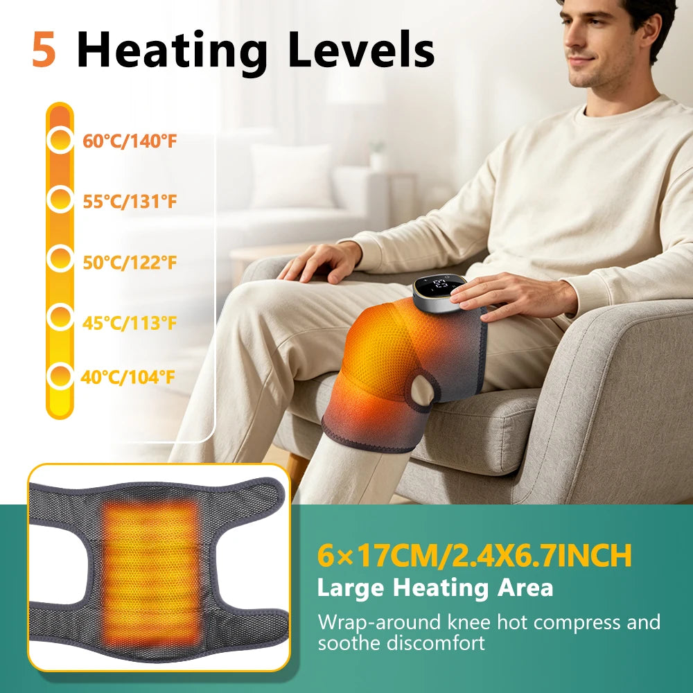 Heated Knee Massager with Vibration Therapy