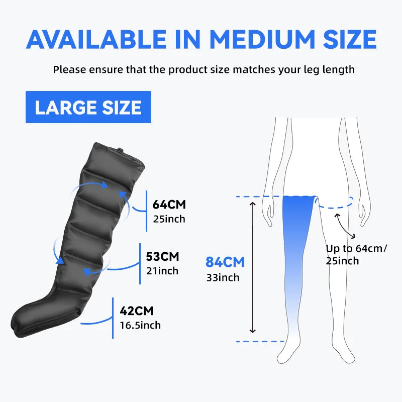 Air Compression Leg Massager with Heat Therapy