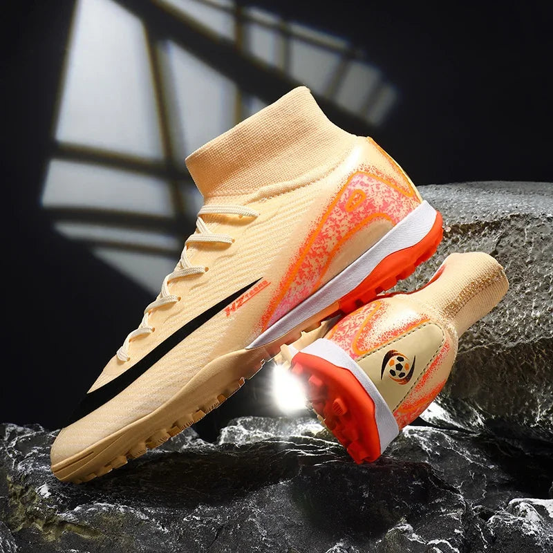 New Men Women Professional Football Boots Training Cleats Sport Sneakers Trainer Lightweight Grass Non-slip Match Soccer Shoes