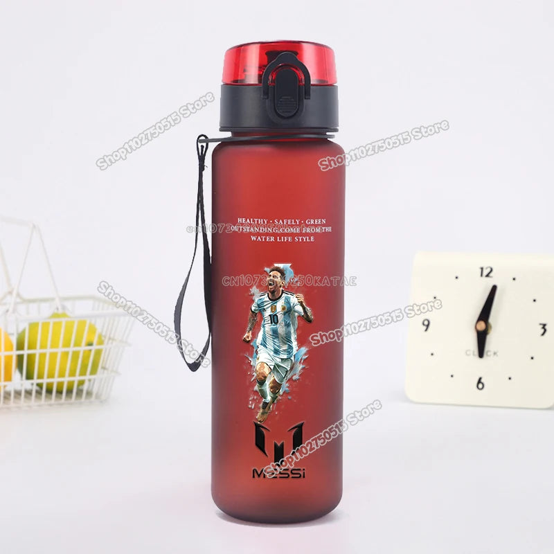 650ml CR7 Children Water Bottle Soccer Star Ronaldo Kids Straw Cup Outdoor Sport Boy Girl Drink Bottle School Leak Proof Jugs