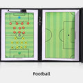 Sports Coach Tactical Board Magnetic Leather Football Basketball Soccer Training Teaching Board With Tape Pen Team Sports Tool