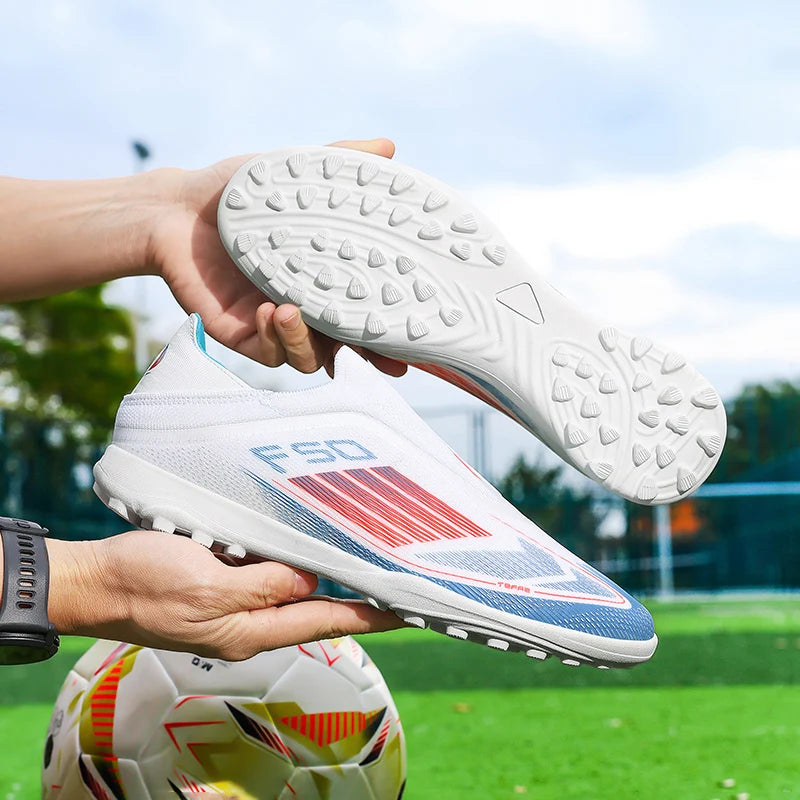 New Men Football Boots Training Non Slip Soccer Shoes Match Adult Cleats Outdoor Sport Boys Breathable Long Spikes Comfortable