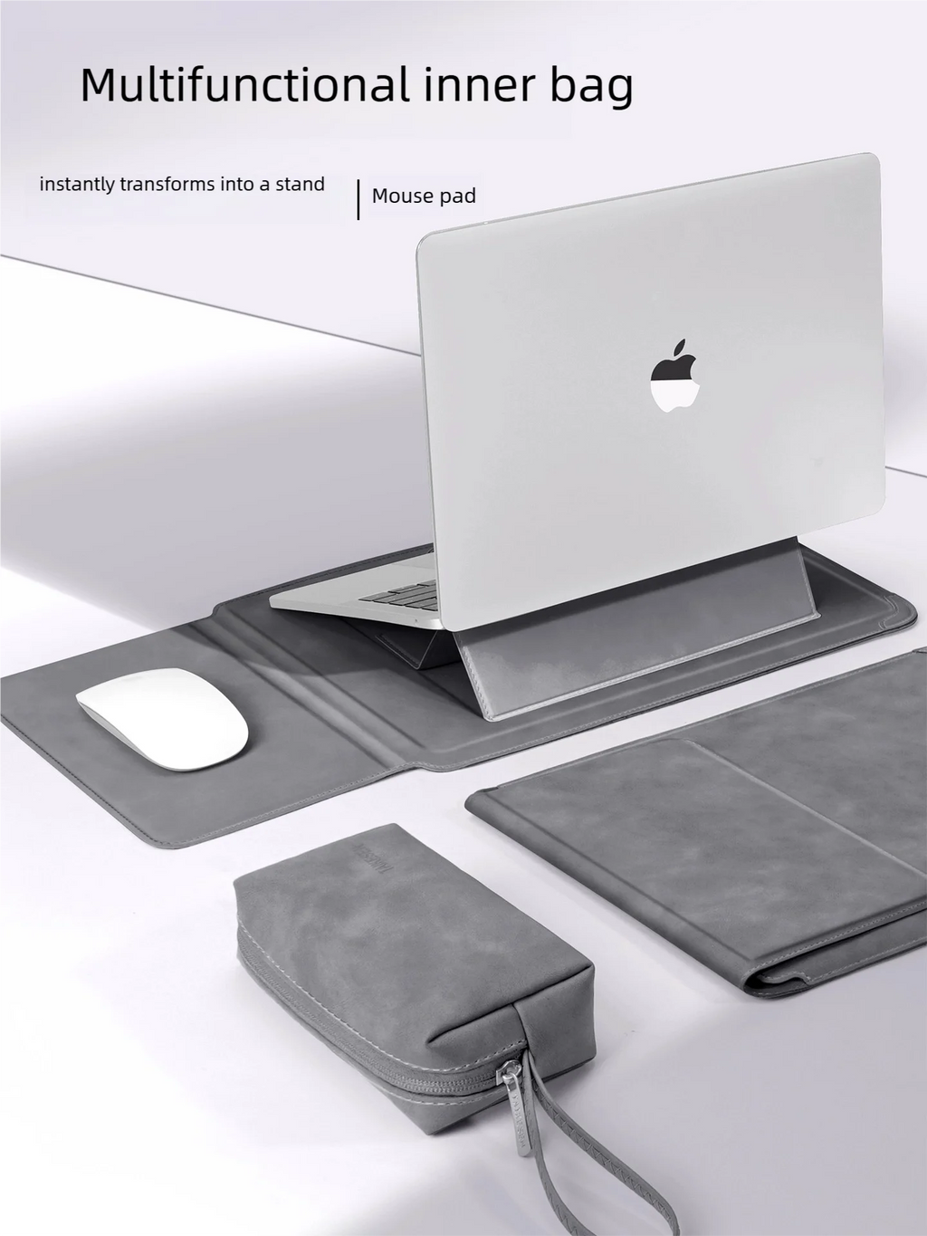 Laptop Sleeve Case 13 14 15 15.6 16Inch For Huawei HP DELL Bag For Macbook Air Pro 13 13.6 M4 Notebook Case with stand Men Women