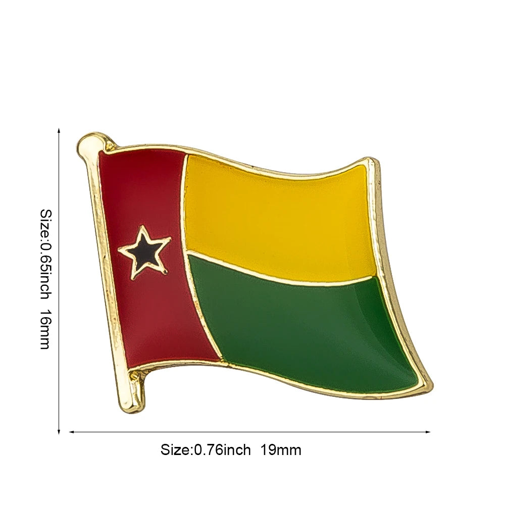 Haiti South Korea Turkey Netherlands Honduras Djibouti Kyrgyzstan Guinea Guinea-Bissau Canada Flag Badge Lapel Pins Brooch
