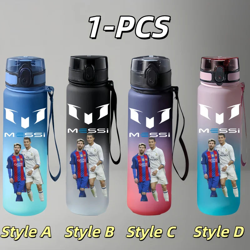 Football Star Character Water Cup Large Capacity Outdoor Portable Leak-proof Drinking Bottle Boys and Girls Gift Drinking Kettle