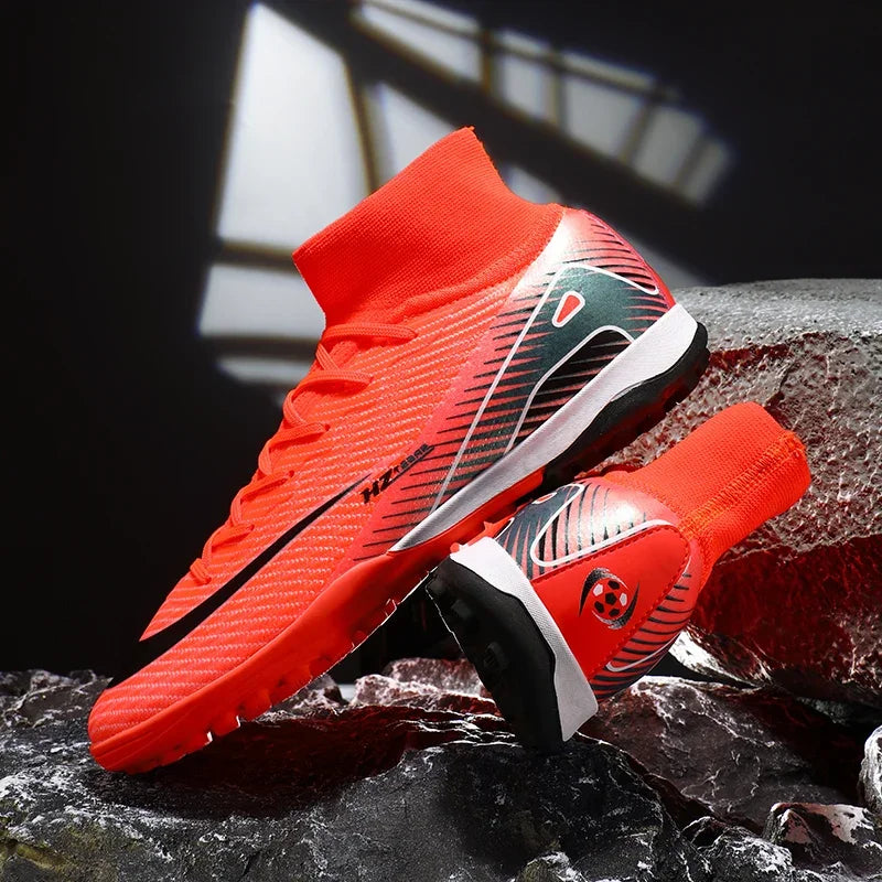 New Men Women Professional Football Boots Training Cleats Sport Sneakers Trainer Lightweight Grass Non-slip Match Soccer Shoes