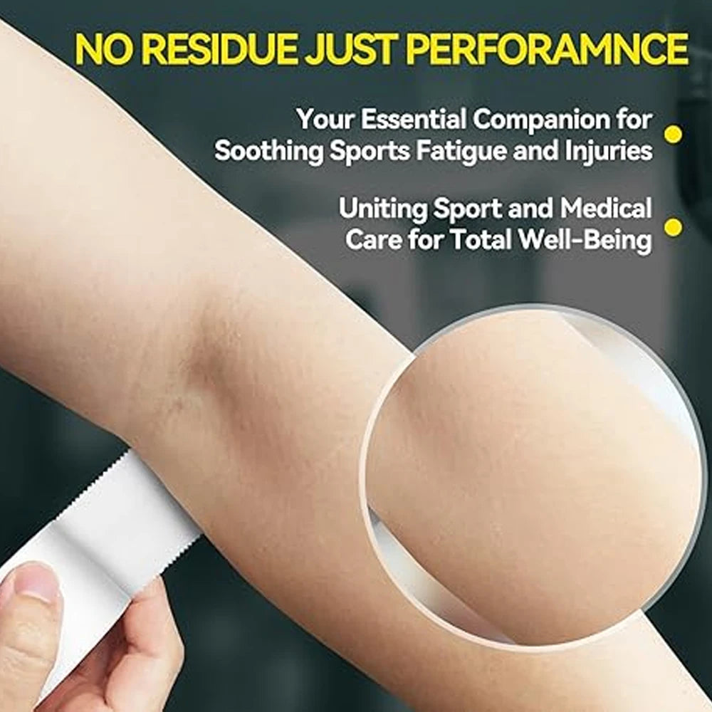 4-Rolls Athletic Sports Tape | Very Strong Easy Tear NO Sticky Residue | Best Tape for Athlete & Trainers | Fingers Ankles Wrist
