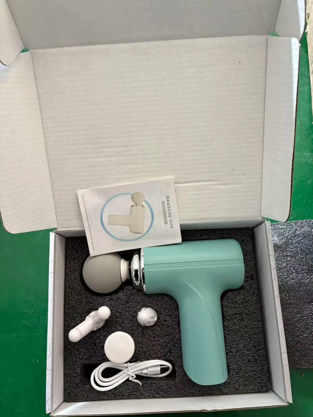 Portable Deep Tissue Massage Gun – 4 Interchangeable Heads & LED Display