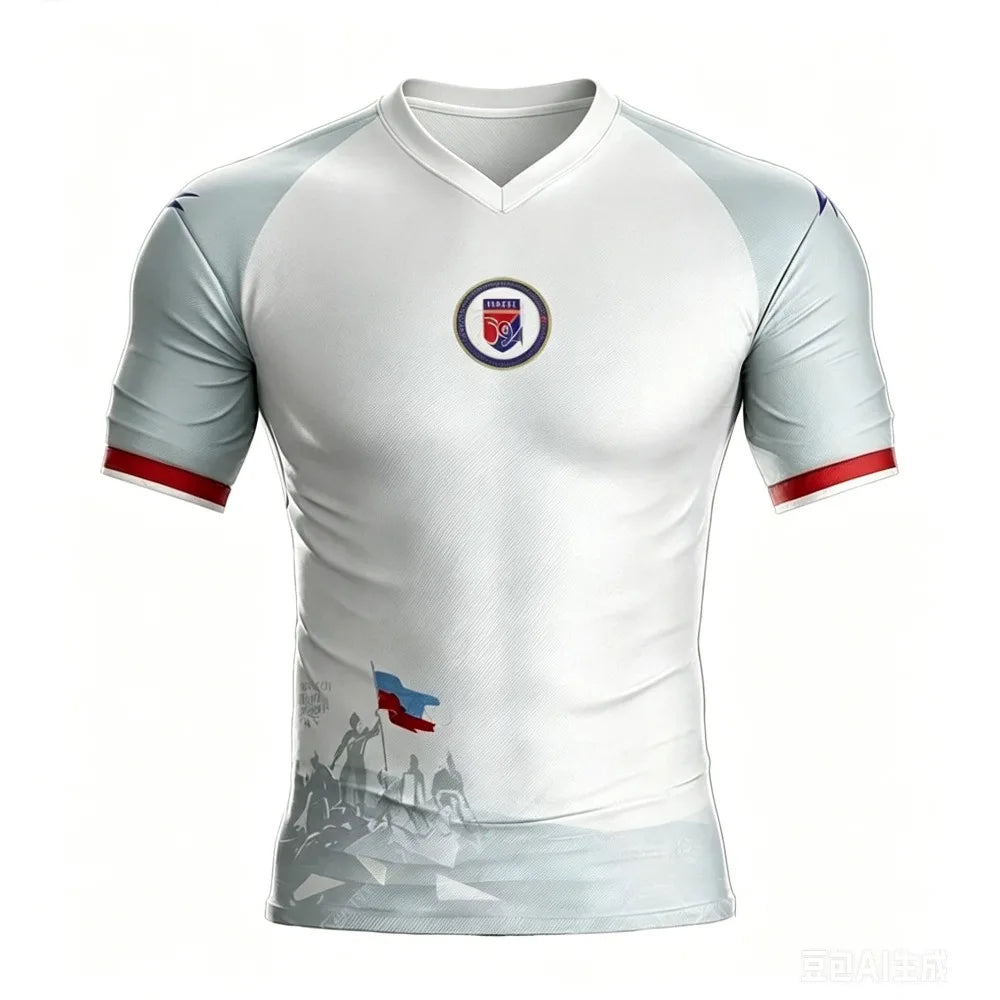 2026 Haiti Soccer Jersey Short Sleeve Sport T-Shirt Gym Training Workout Athletic Fitness Running Top Men's Women  Quick Dry Top