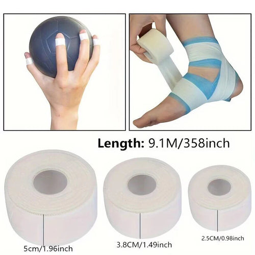 4-Rolls Athletic Sports Tape | Very Strong Easy Tear NO Sticky Residue | Best Tape for Athlete & Trainers | Fingers Ankles Wrist
