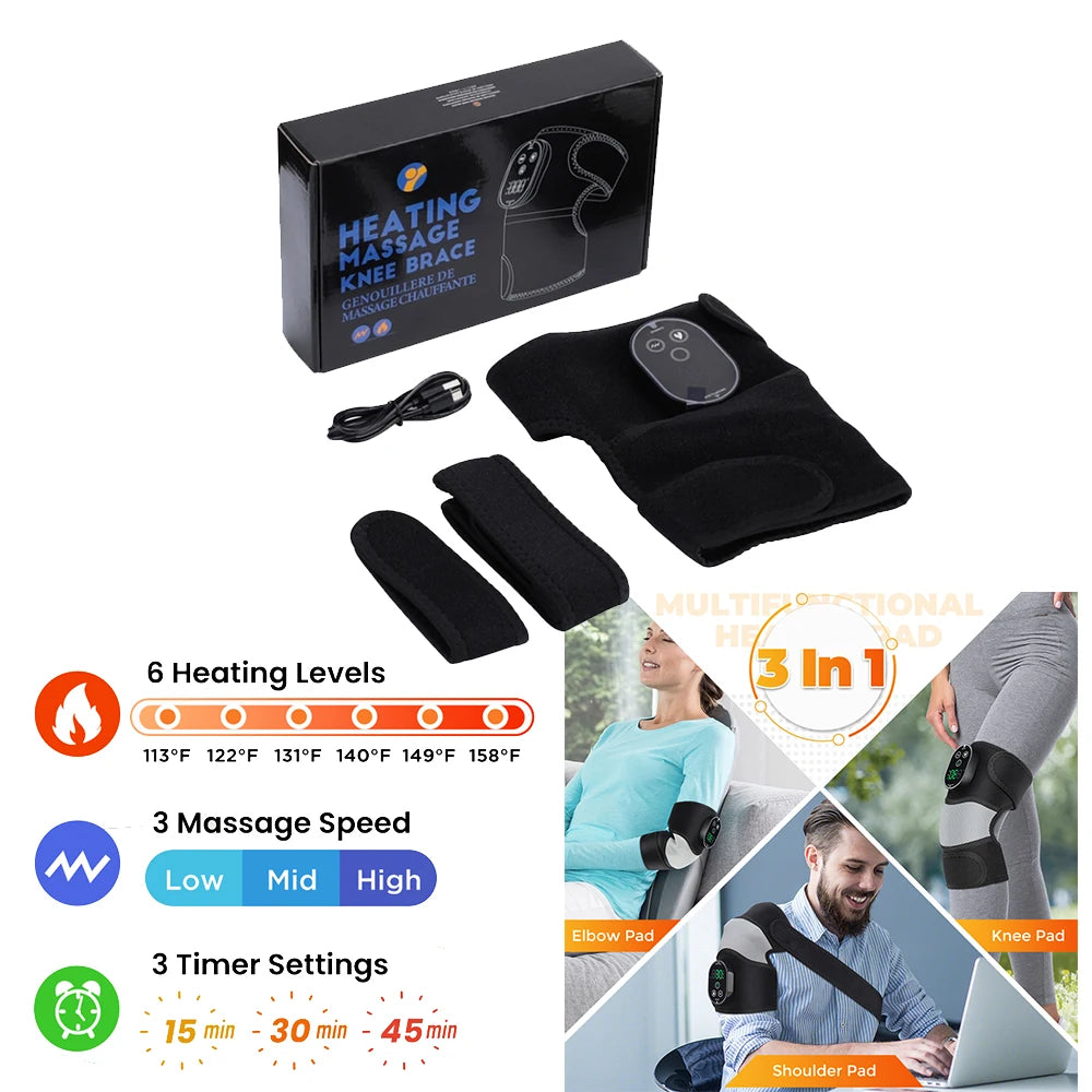 Cordless Heated Knee Massager & Recovery Wrap