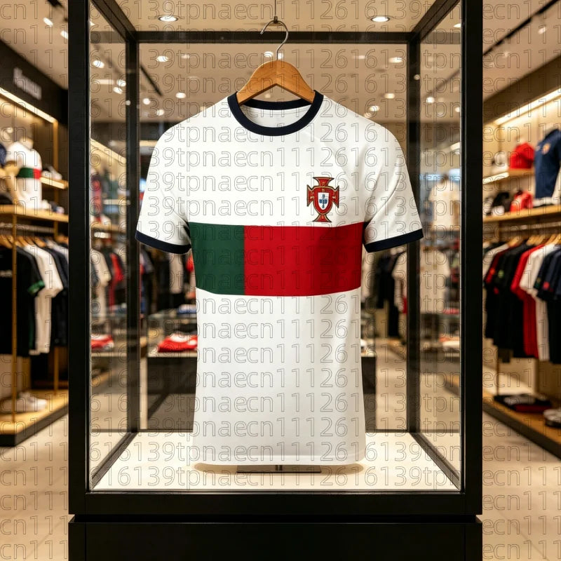 2026 New Portugal Competition Away Soccer T-Shirt Men's and Breathable Sportswear Football Fan Family Matching Family Kids Tees
