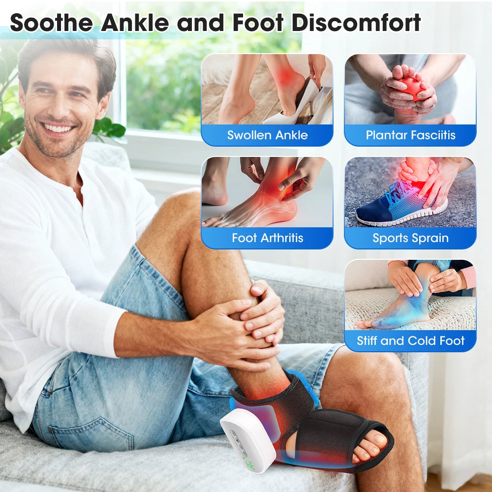 Heated Foot & Ankle Massager with Air Compression