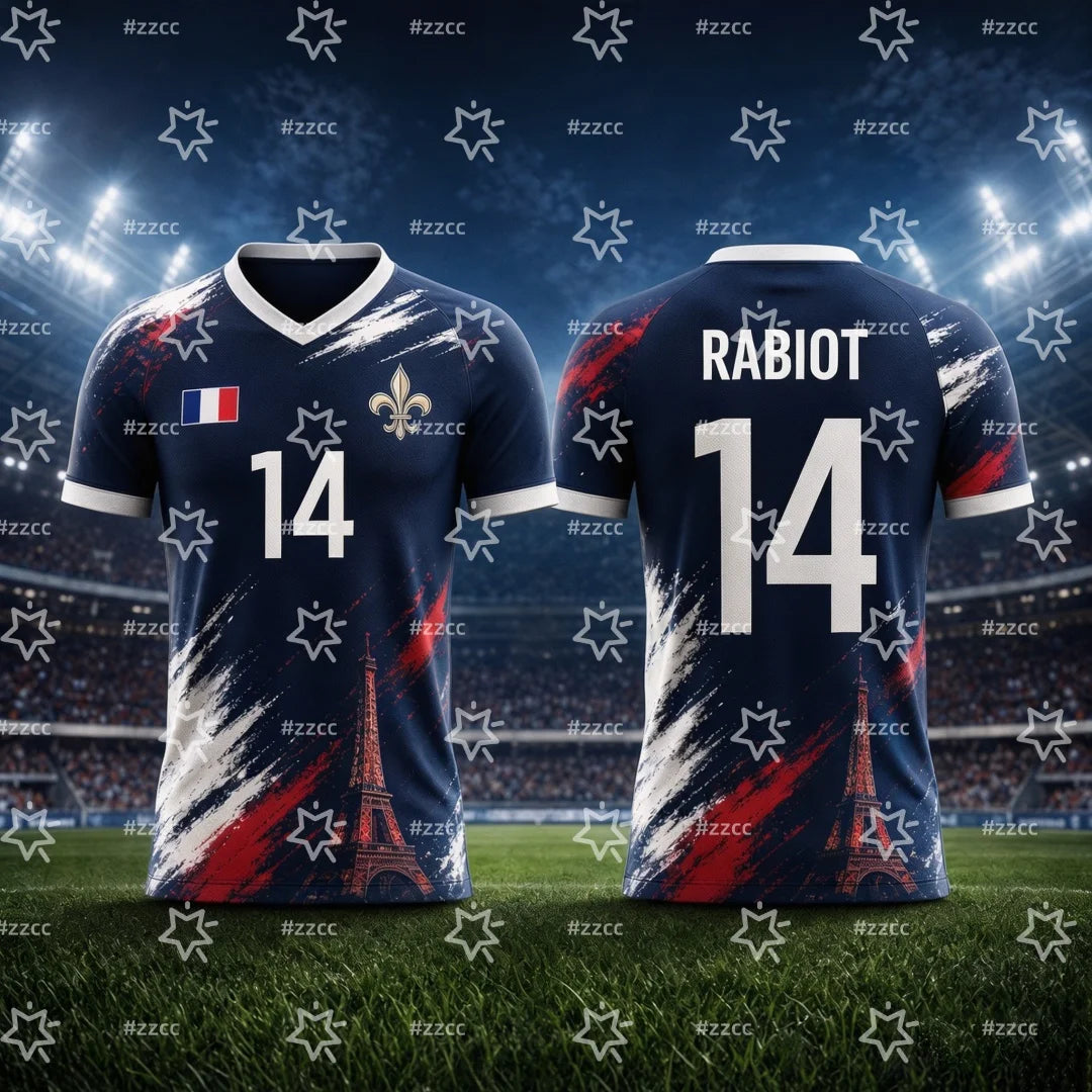 2026 Mbappé No.10 football jersey France fan gift match Training kit Summer Sports Men's T-Shirt Kid's Clothing Tee Woman ﻿