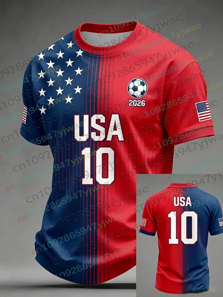 2026 America Soccer Jersey for Men Women USA Flag Special Youth Football Jersey Summer Parent-child Competition Training Tshirt