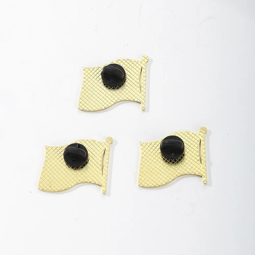 Flag Brooch Zinc Alloy Enamel UV Printed UK France USA Spain Flag Pin Badge for DIY Memorial Decoration Multi-function Clothes