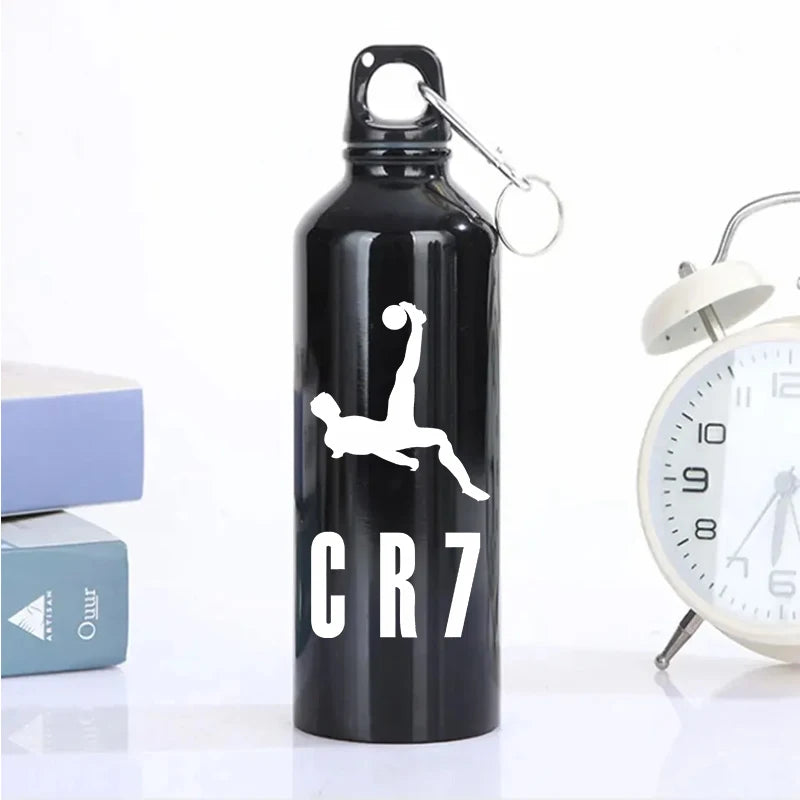 Football Star Ronaldos Aluminum Outdoor Sport Water Bottle CR7 Drinking Kettle Drinking Cup Leakproof Water Jug for Running Gift
