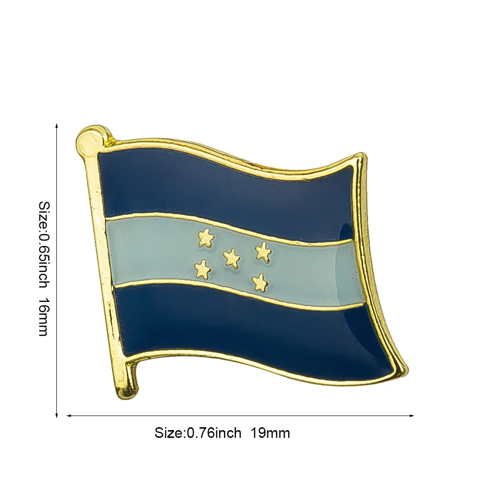 Haiti South Korea Turkey Netherlands Honduras Djibouti Kyrgyzstan Guinea Guinea-Bissau Canada Flag Badge Lapel Pins Brooch