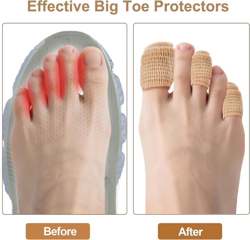 Big Toe Bandage Wrap Stretchy Toe Tape Protect Toes & Fingers from Pain Relief Self Adhesive Bandage Wrap Suitable for Thumb, Wr