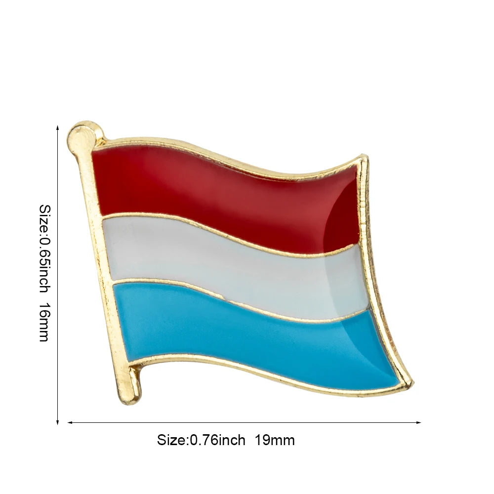 Haiti South Korea Turkey Netherlands Honduras Djibouti Kyrgyzstan Guinea Guinea-Bissau Canada Flag Badge Lapel Pins Brooch