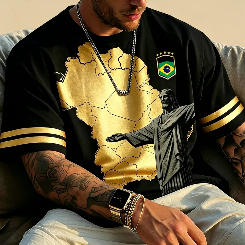 2026 Summer New Brazil Jesus Soccer Jersey Outdoor Soccer Training Breathable Jersey Men s Quick Dry T Shirt for Sports Running