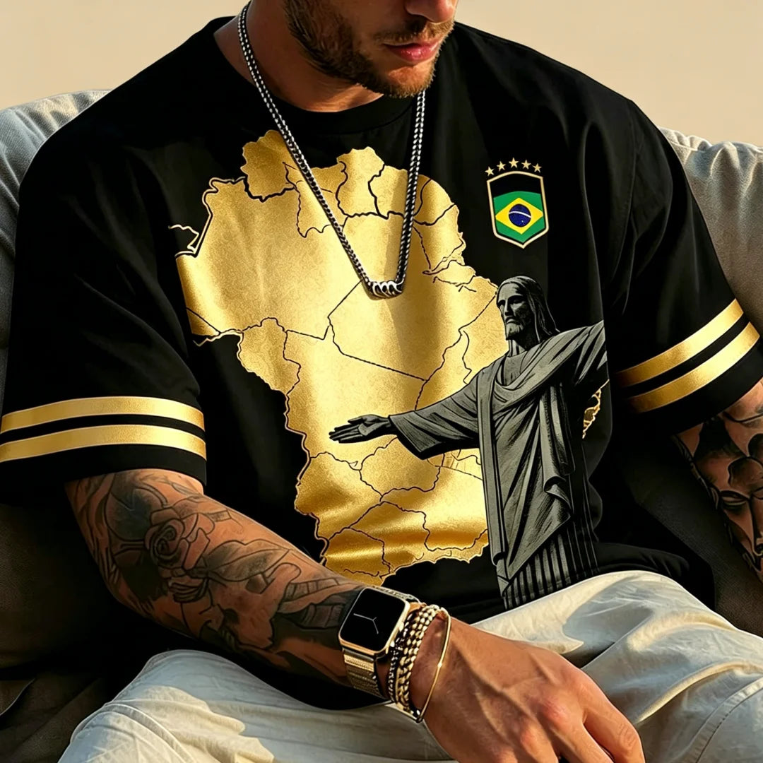 2026 Summer New Brazil Jesus Soccer Jersey Outdoor Soccer Training Breathable Jersey Men s Quick Dry T Shirt for Sports Running