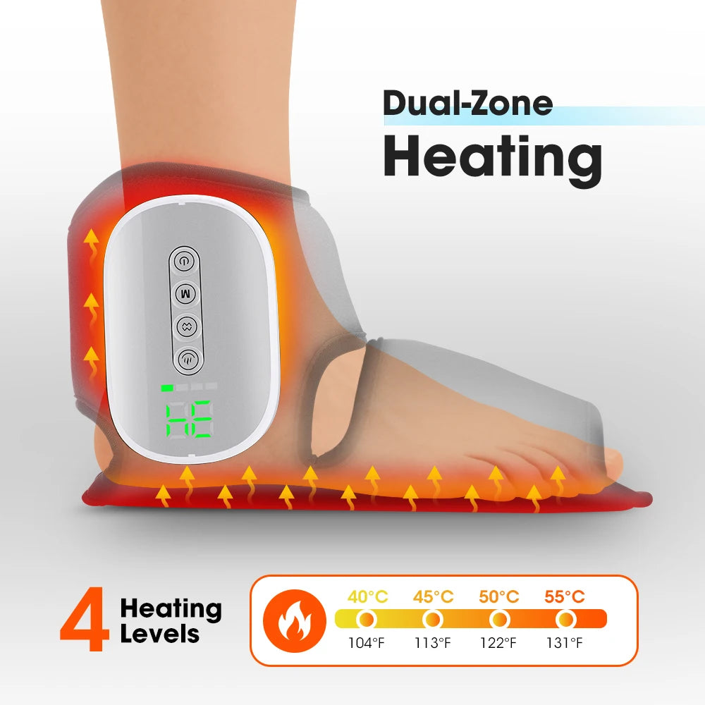 Heated Foot & Ankle Massager with Air Compression