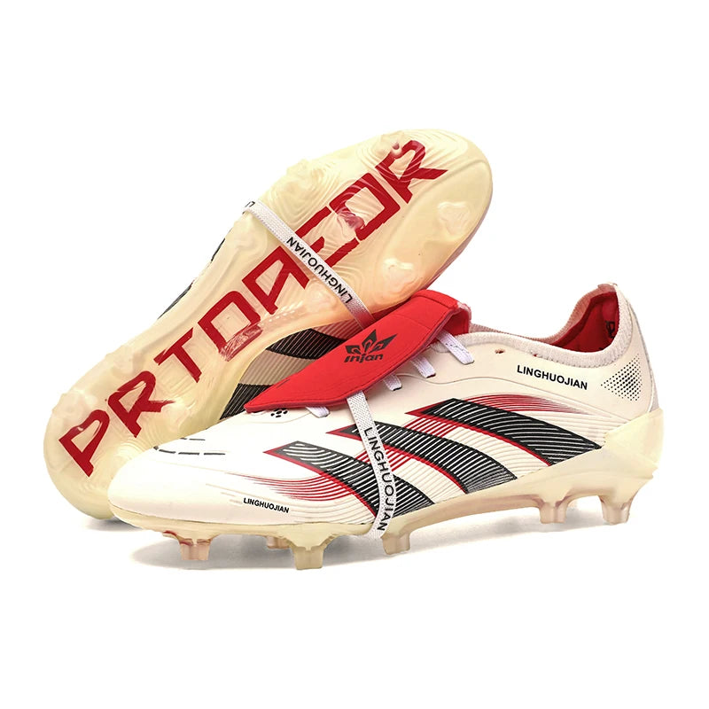 New Men Sport Soccer Shoes Training Boys Football Boots Outdoor Adult Long Spikes Non Slip Cleats Breathable Match Comfortable