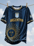 2026 New Argentina National Football Jersey Casual Sports Training Fan Quick Drying T-shirt for  Family Matching Y2k comfortable