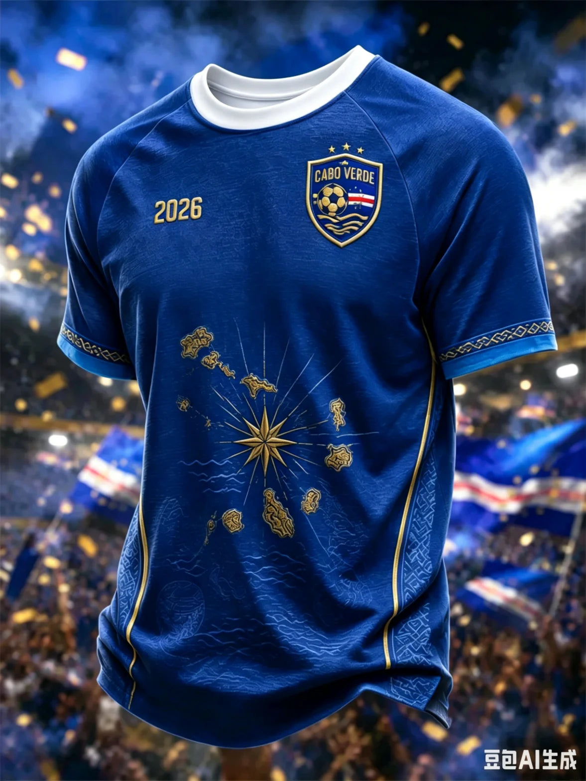 New Cape Verde Football Jersey Men Women V Neck 3D Print Quick Dry Soccer T Shirt Graphic Sports Fan Short Sleeve Training