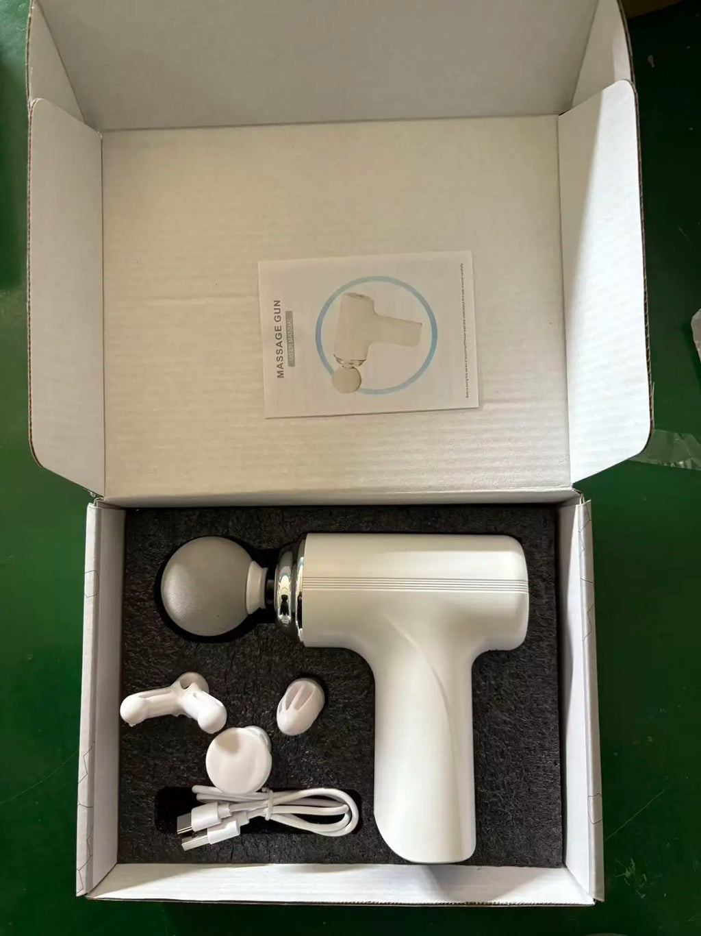 Portable Deep Tissue Massage Gun – 4 Interchangeable Heads & LED Display
