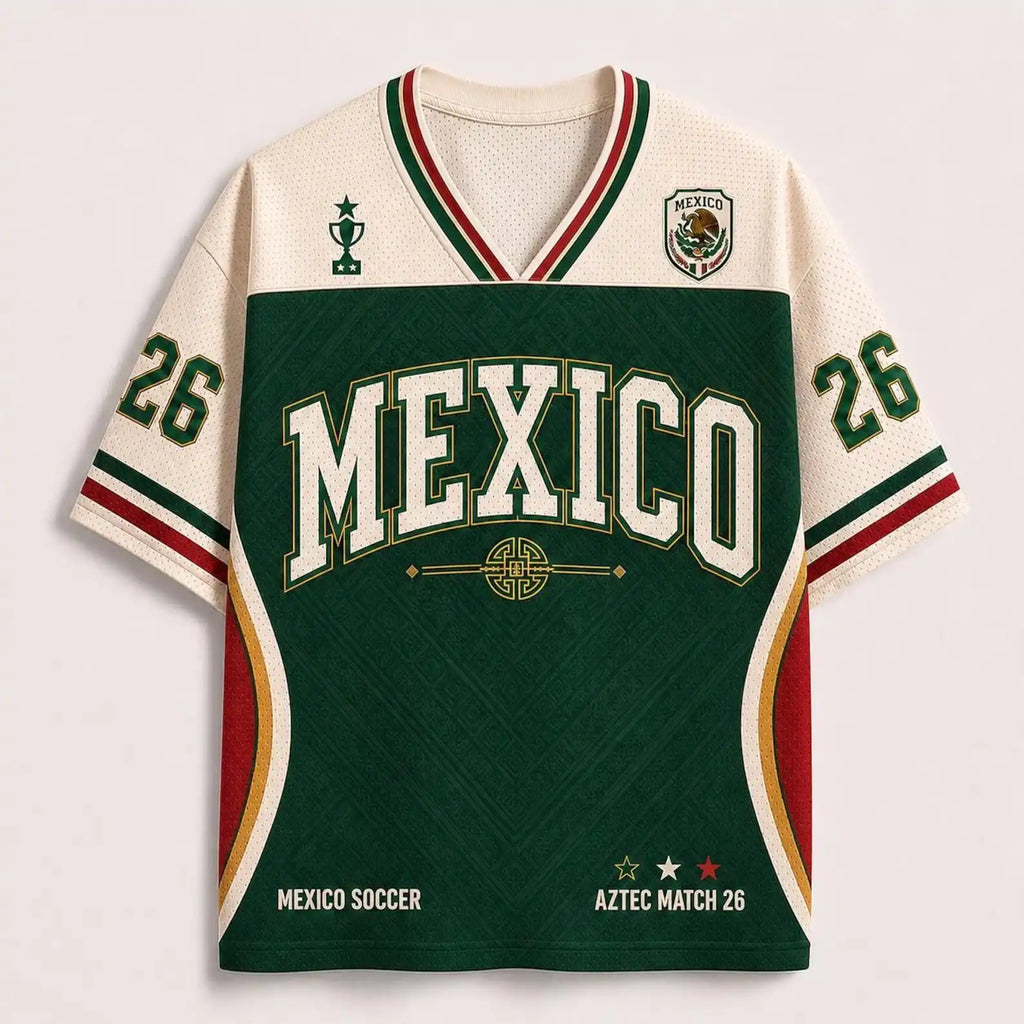 Mexico Soccer Jersey, Mexico Football Fan Shirt, Aztec Match 26 Game Day Tee, Mexico Jersey Top, Mexican Soccer Fan Gift